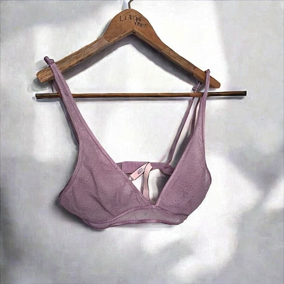 Victoria secret mauve bralette lace coquette comfy feminine S - Picture 1 of 5